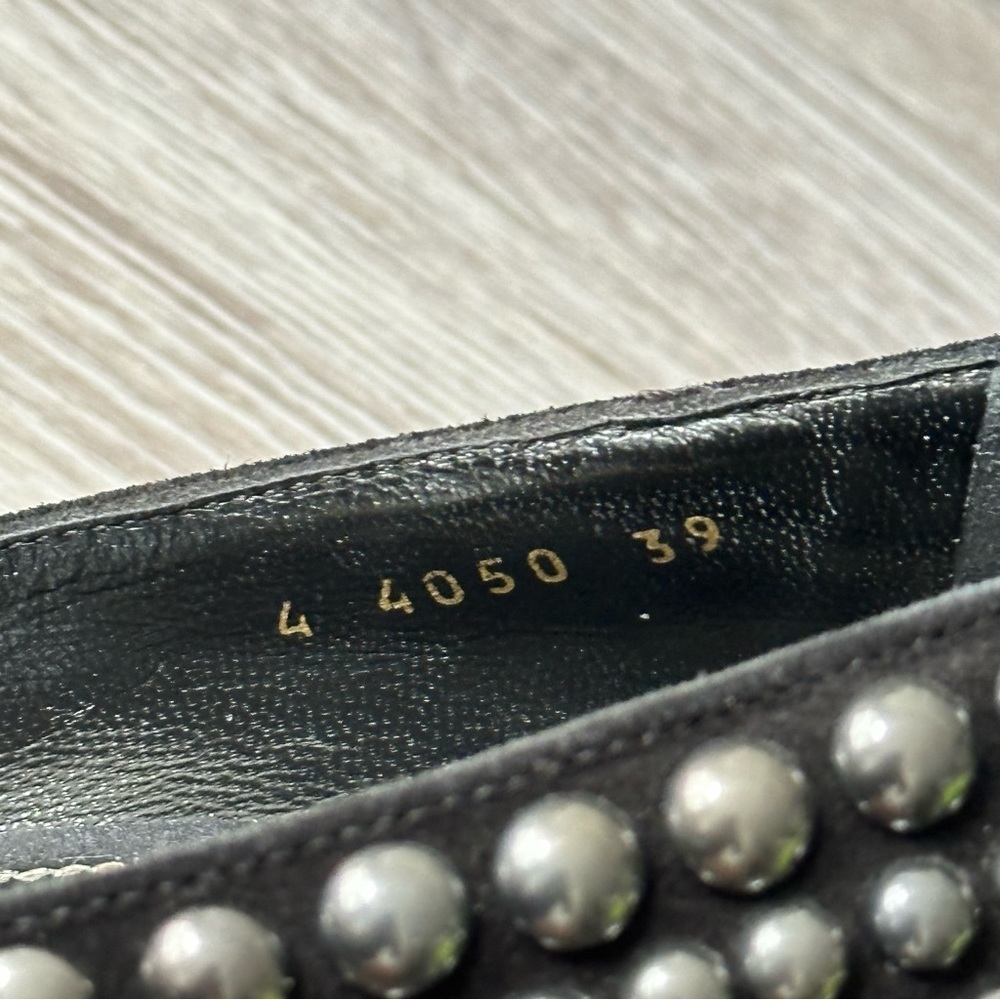 Sergio Rossi Black Suede Silver Studded Platform Pumps - Picture 10 of 13